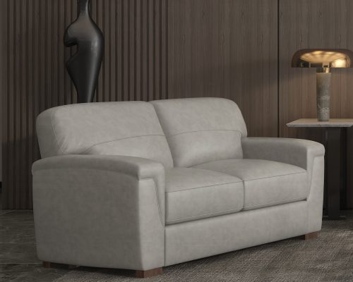 Acme Cornelia Pearl Gray Leather Loveseat