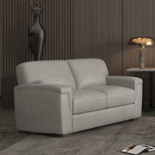 Acme Cornelia Pearl Gray Leather Loveseat