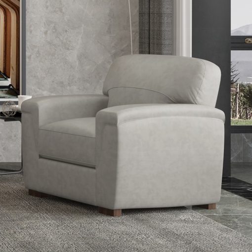 Acme Cornelia Pearl Gray Leather Chair