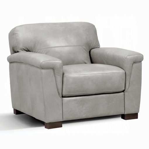 Acme Cornelia Pearl Gray Leather Chair - Image 2