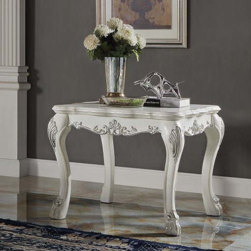 Acme Dresden Bone White End Table
