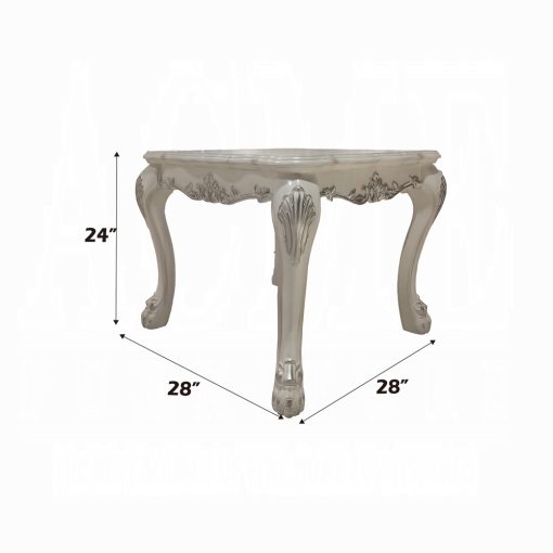 Acme Dresden Bone White End Table - Image 7