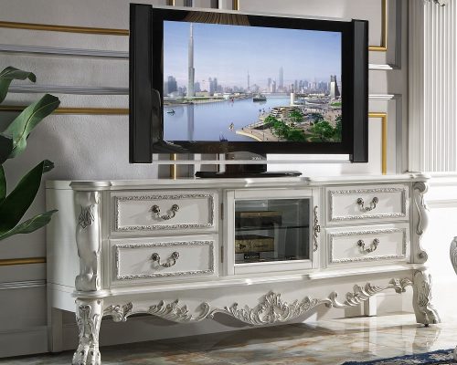 Acme Dresden Bone White TV Stand