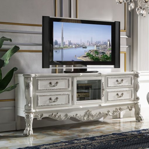 Acme Dresden Bone White TV Stand