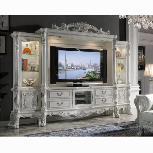 Acme Dresden Bone White TV Stand - Image 2