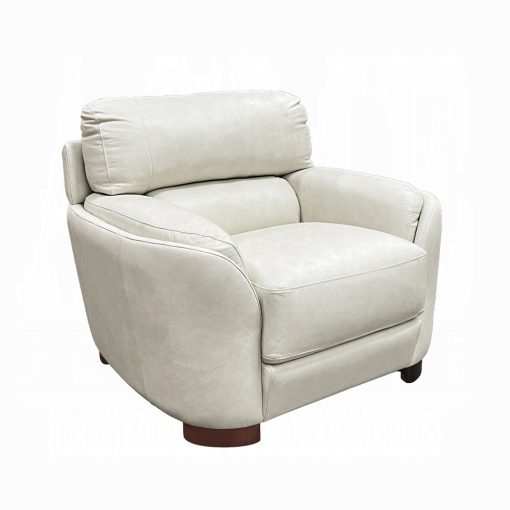 Acme Edrice Ice Gray Top Grain Leather Chair - Image 2