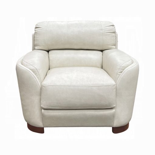 Acme Edrice Ice Gray Top Grain Leather Chair - Image 3