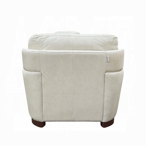 Acme Edrice Ice Gray Top Grain Leather Chair - Image 4