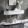 Acme Daveigh White High Gloss & Gold Sofa Table
