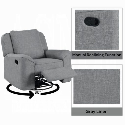 Acme Destiny Glider Recliner with Swivel - Image 10