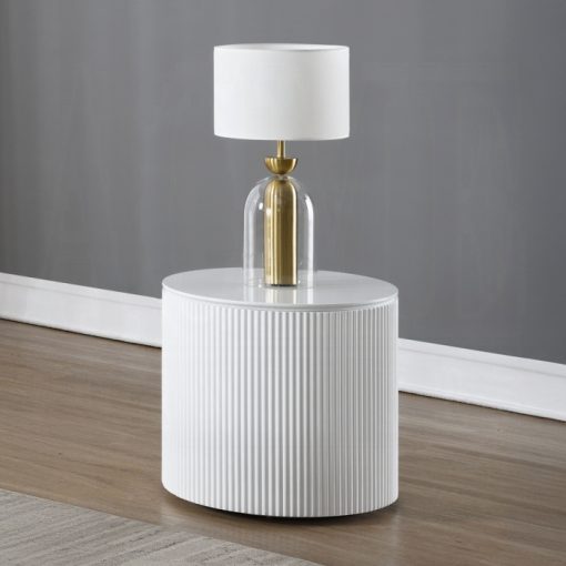 Acme Dyllan White High Gloss End Table