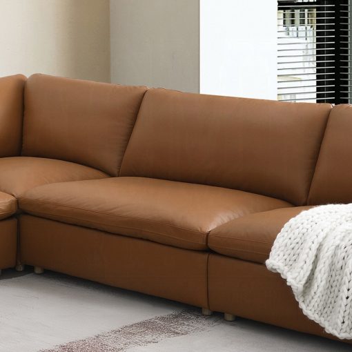 Acme Brighton Brown Top Grain Leather Modular Armless Chair