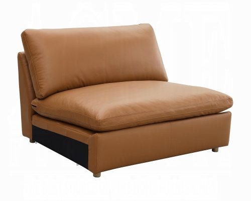 Acme Brighton Brown Top Grain Leather Modular Armless Chair