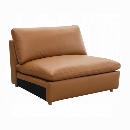 Acme Brighton Brown Top Grain Leather Modular Armless Chair