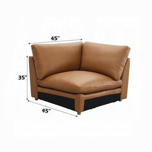 Acme Brighton Brown Top Grain Leather Modular - Wedge