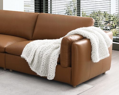 Acme Brighton Brown Top Grain Leather Modular - Right Facing Arm Chair
