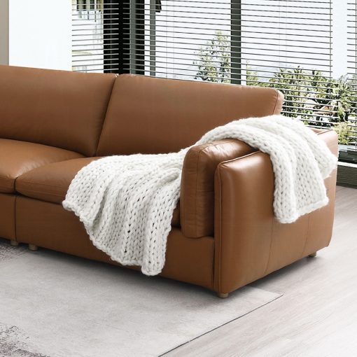 Acme Brighton Brown Top Grain Leather Modular - Right Facing Arm Chair