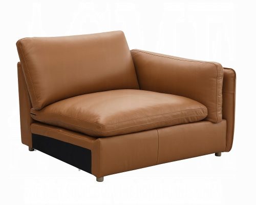 Acme Brighton Brown Top Grain Leather Modular - Right Facing Arm Chair