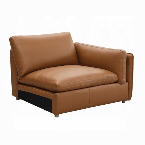 Acme Brighton Brown Top Grain Leather Modular - Right Facing Arm Chair
