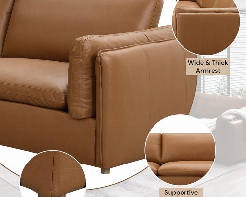 Acme Brighton Brown Top Grain Leather Modular - Right Facing Arm Chair