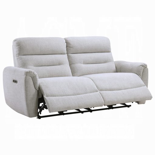 Acme Eastre Beige Chenille Power Motion Sofa with USB Port - Image 2
