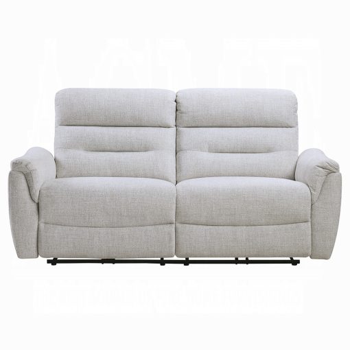 Acme Eastre Beige Chenille Power Motion Sofa with USB Port - Image 3
