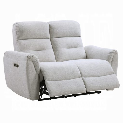Acme Eastre Beige Chenille Power Motion Loveseat with USB Port - Image 2