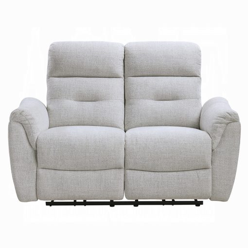 Acme Eastre Beige Chenille Power Motion Loveseat with USB Port - Image 3