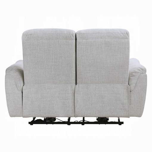 Acme Eastre Beige Chenille Power Motion Loveseat with USB Port - Image 4