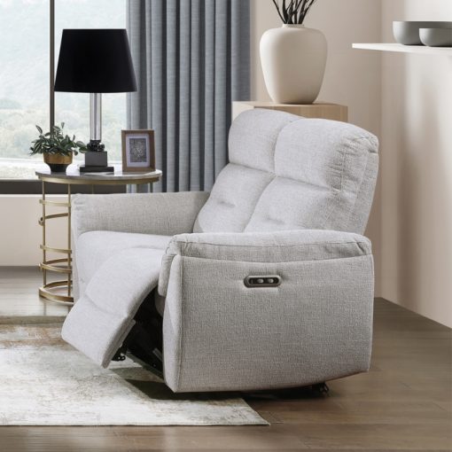 Acme Eastre Beige Chenille Power Motion Loveseat with USB Port