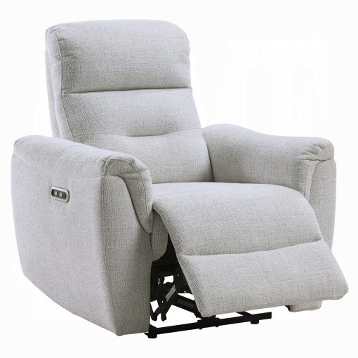 Acme Eastre Beige Chenille Power Motion Recliner with USB Port - Image 2