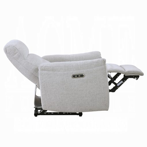 Acme Eastre Beige Chenille Power Motion Recliner with USB Port - Image 4