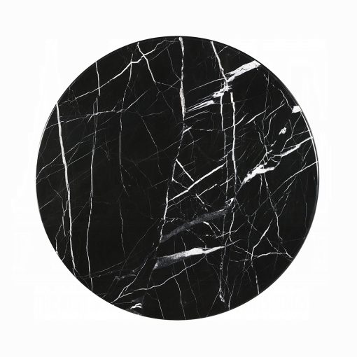 Acme Dara Natural Marble Top & Black Coffee Table - Image 4