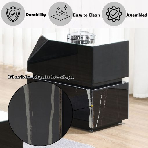 Acme Drisana Black Mirrored End Table - Image 6