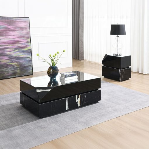 Acme Drisana Black Mirrored End Table - Image 7