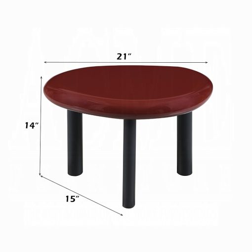 Acme Eddie Red High Gloss End Table - Image 4