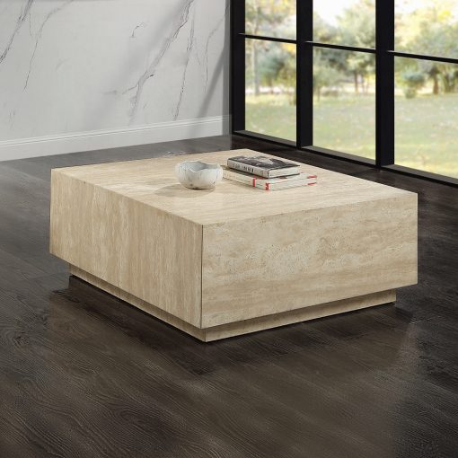 Acme Deon Beige Marble Coffee Table