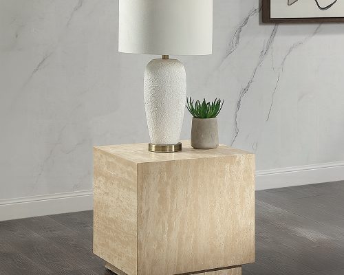 Acme Deon Beige Travertine End Table
