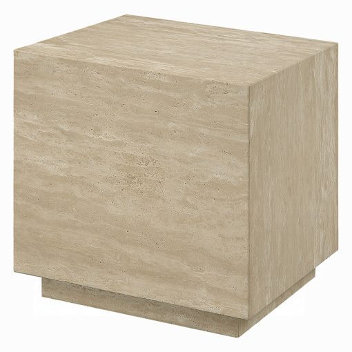 Acme Deon Beige Travertine End Table - Image 2