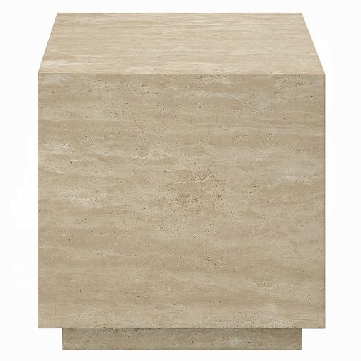 Acme Deon Beige Travertine End Table - Image 3