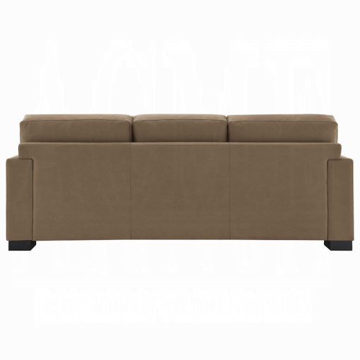 Acme Darya Brown Suede Fabric Sofa with 4 Pillows - Image 5