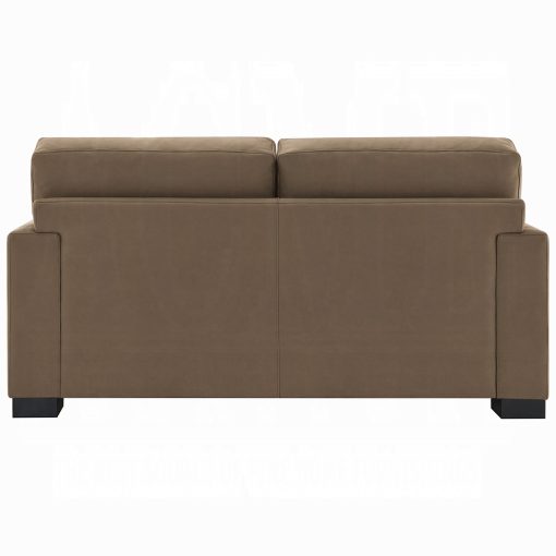 Acme Darya Brown Suede Fabric Loveseat with 3 Pillows - Image 5