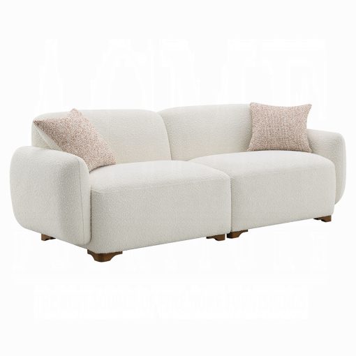 Acme Darius Beige Boucle Sofa with 2 Pillows - Image 2