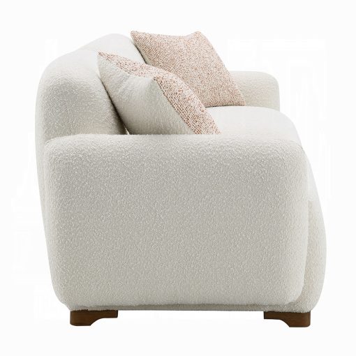Acme Darius Beige Boucle Sofa with 2 Pillows - Image 4