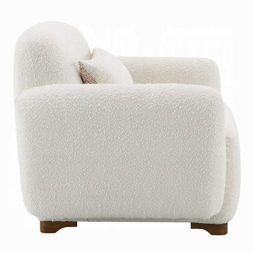 Acme Darius Beige Boucle Chair with Pillow - Image 6