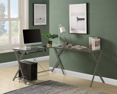 Acme Dazenus Tempered Glass Computer Desk