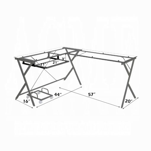 Acme Dazenus Tempered Glass Computer Desk - Image 7
