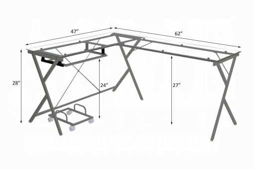 Acme Dazenus Tempered Glass Computer Desk - Image 6