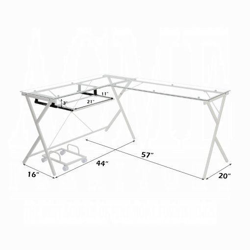 Acme Dazenus Tempered Glass Computer Desk - Image 14