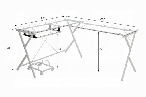 Acme Dazenus Tempered Glass Computer Desk - Image 13
